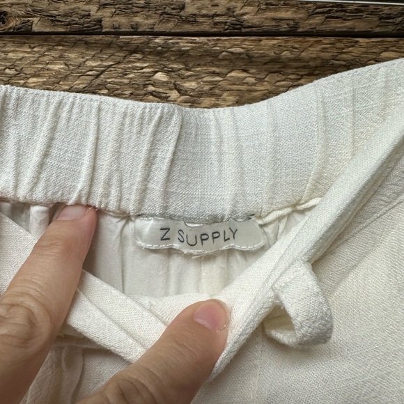 Z Supply White Textured Wide Leg Pants - Size XS - Picture 5 of 8
